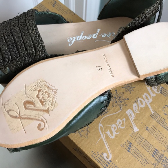 NWT Free People Beaumont woven Flat sz37 7 - Picture 4 of 4